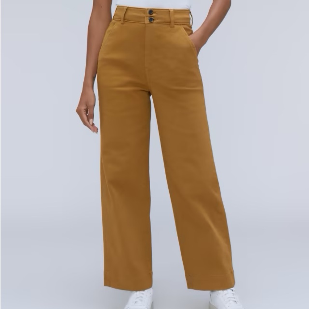 The Organic Wide-Leg Pant Tapenade Size 4 NWT